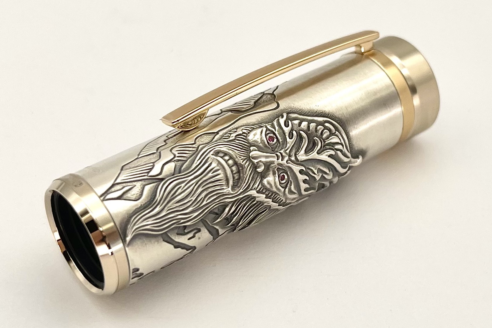 MontblancMB127037Limited Edition88SignsAndSymbolsTorchDragonFountainPen_O